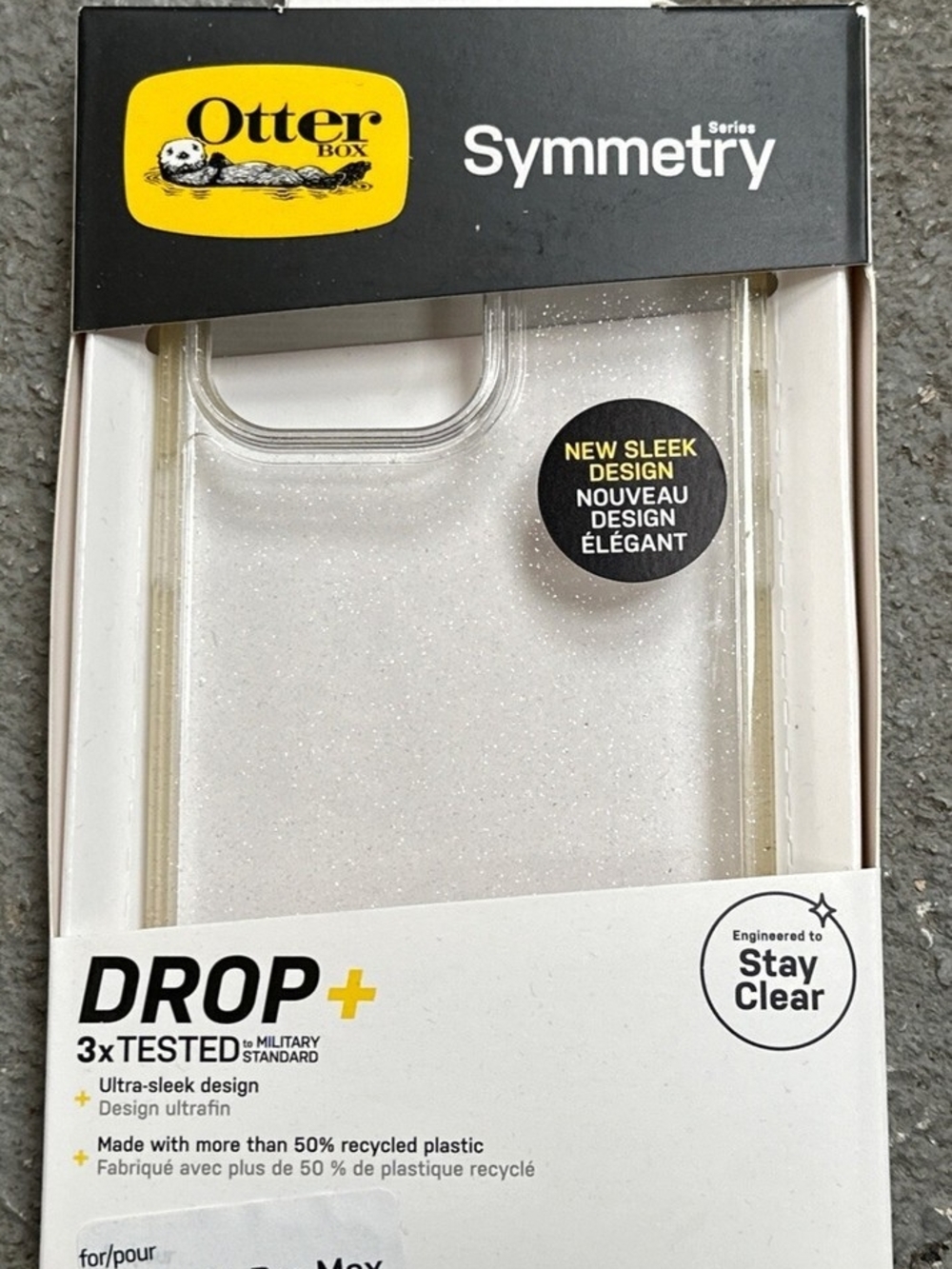 OtterBox Symmetry Clear Glitter Phone Case - Clear Sparkle